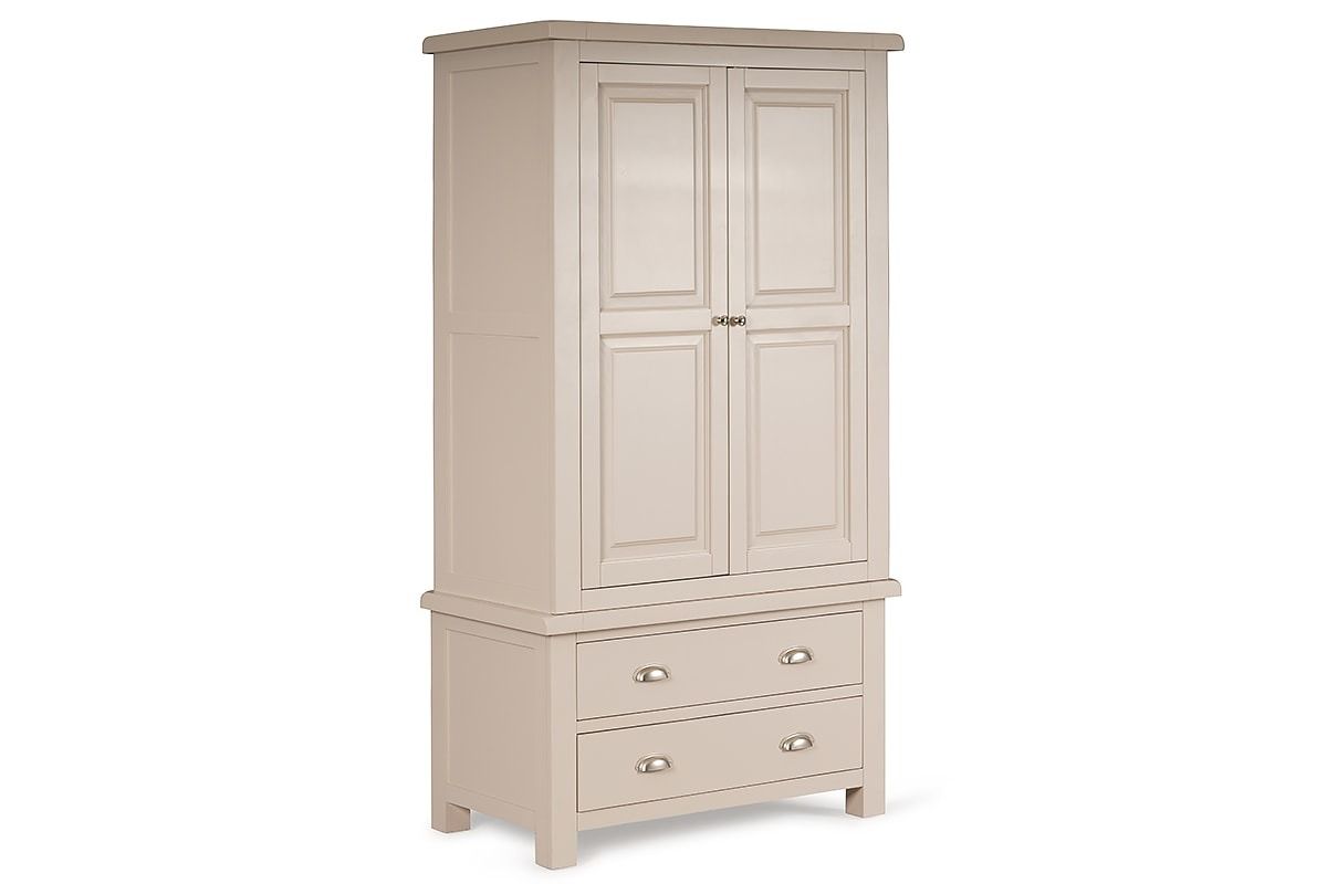 Toscana Grey 2 Drawers 2 Doors Wardrobe