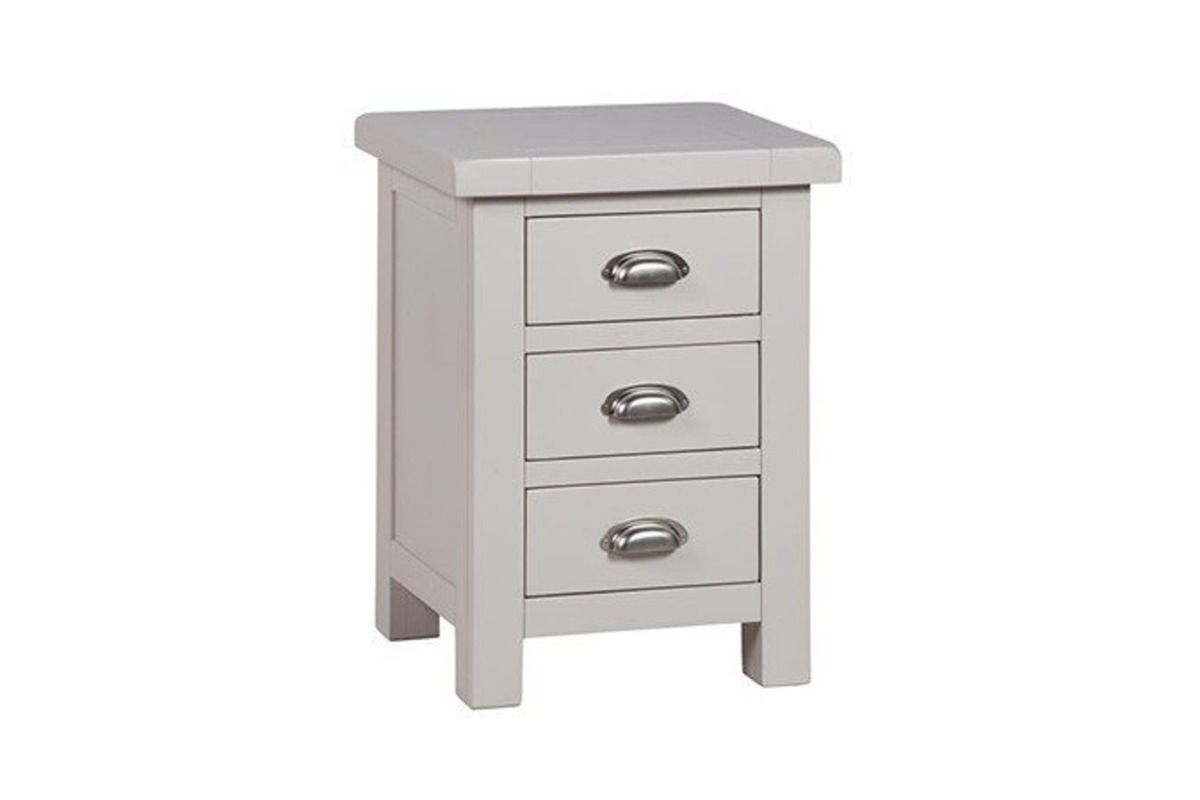 Toscana Grey 3 Drawer Bedside Table