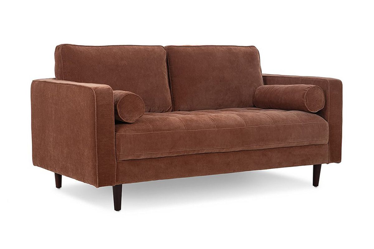 Turner Brown Fabric 2 Seater Sofa