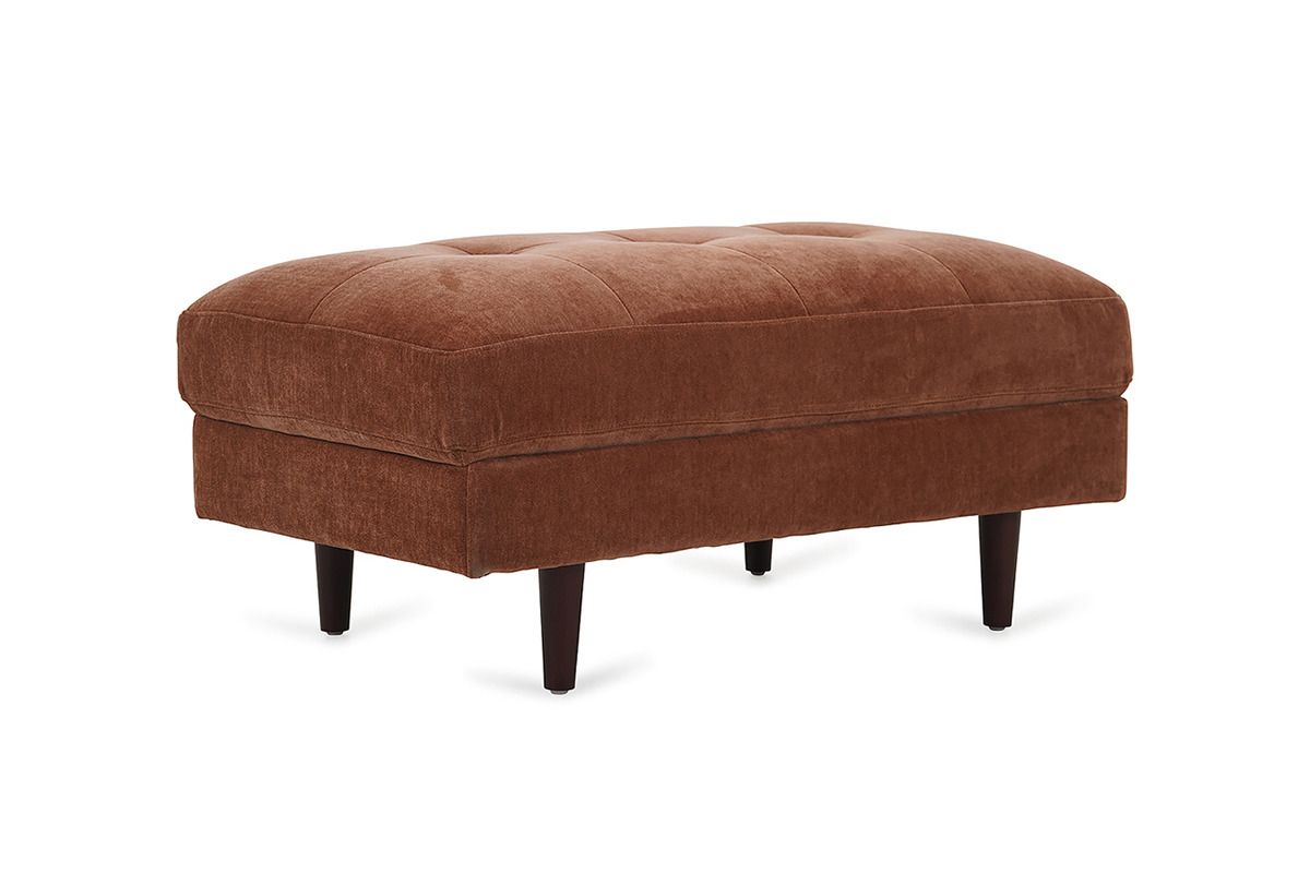 Turner Brown Fabric Footstool