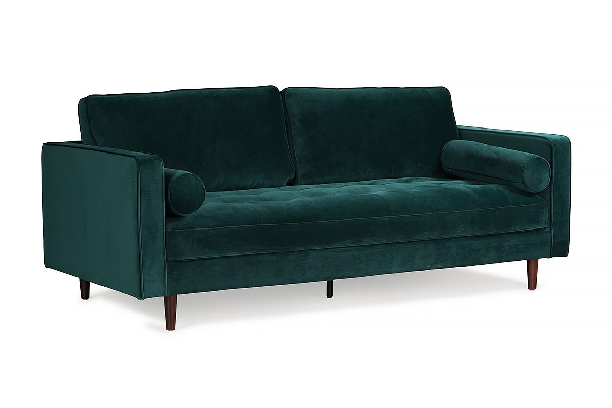 Turner Green Velvet 3 Seater Sofa