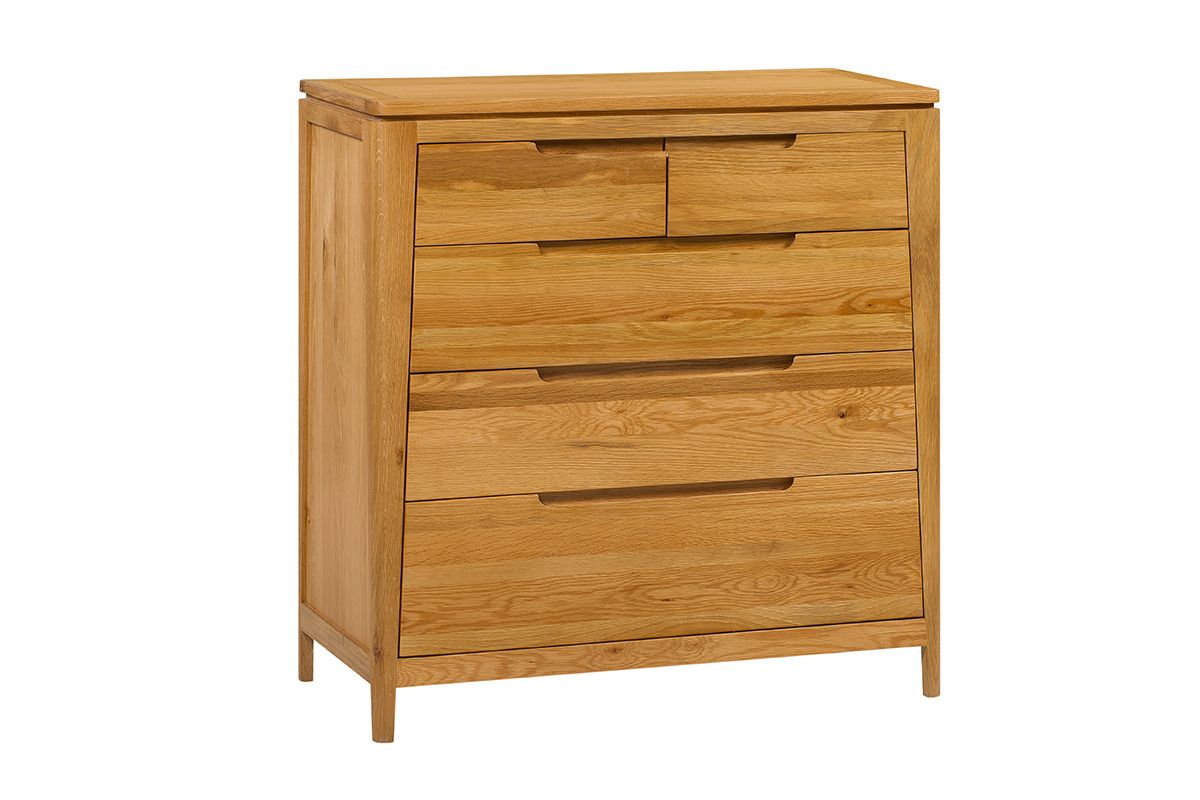 Valencia Oak 5 Drawers Chest