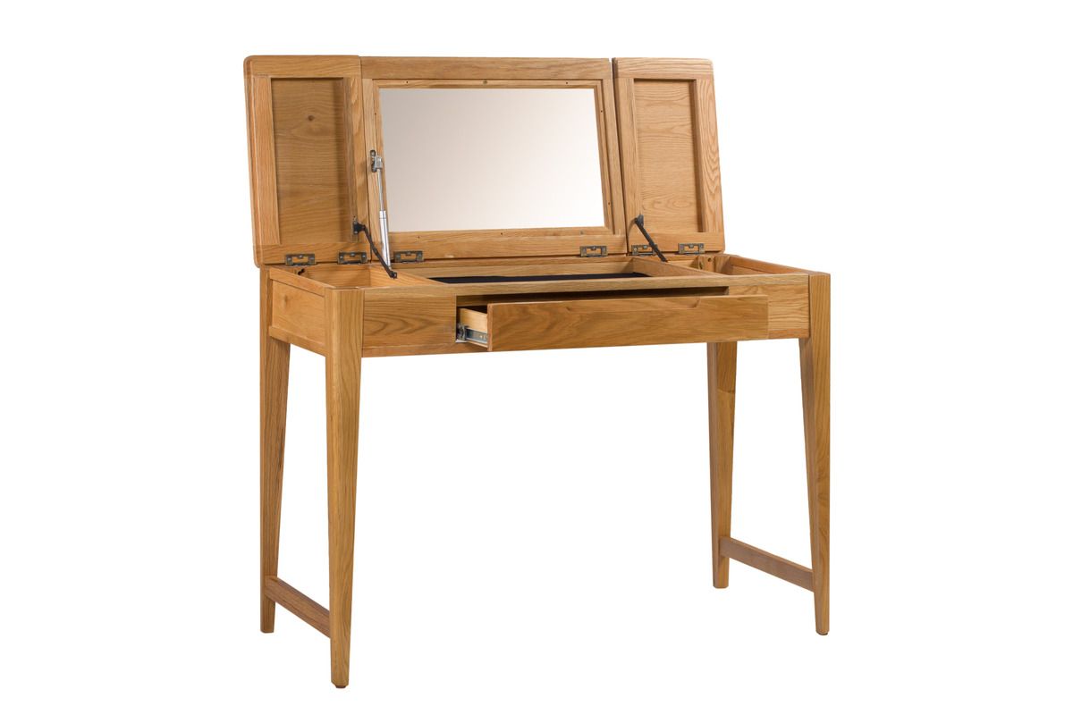 Valencia Oak Dressing Table With Mirror