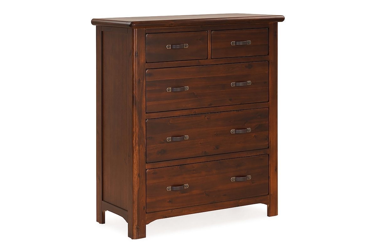 Westport Walnut 5 Drawers Chest