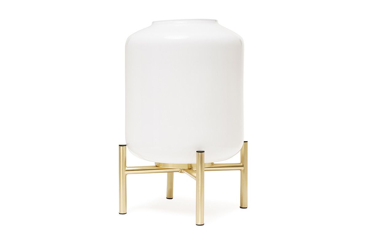 White Glass Table Lamp
