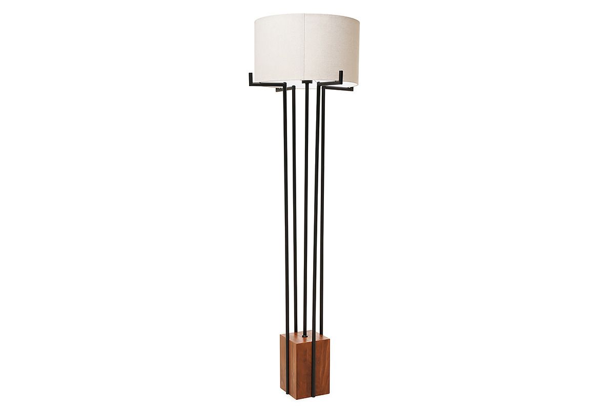 Wood Base Floor Lamp