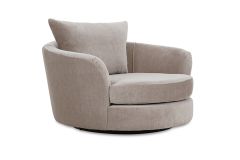 Chicago Cream Fabric Cuddler Swivel Chair