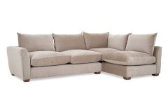 Chicago Cream Fabric Rhf Corner Sofa