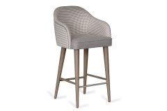 Eskamor Grey Fabric Bar Stool