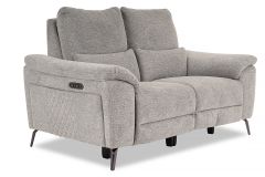 Oliveira Grey Fabric Electric 2 Seater Sofa With Head Tilt