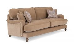 Shannon Brown Fabric Sofa - 3 Seater
