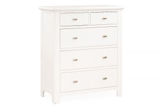 Alaska White 5 Drawers Chest