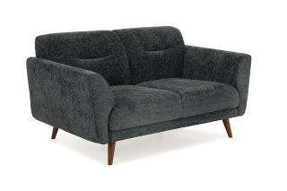 Alex Navy Fabric 2 Seater Sofa