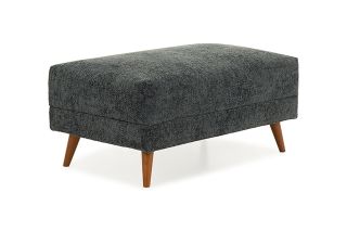 Alex Navy Fabric Footstool
