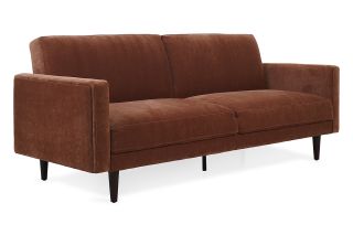 Anna Brown Fabric 3 Seater Sofa Bed