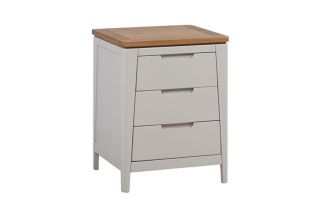 Ashby Grey 3 Drawer Bedside Table