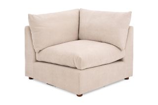 Aura Cream Fabric Corner Sofa Piece