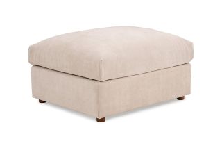 Aura Cream Fabric Footstool