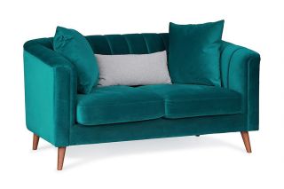 Avoca Teal Velvet 2 Seater Sofa