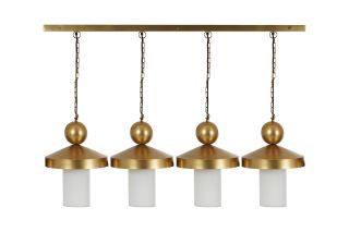 Ball Top Gold And Glass Pendant x4