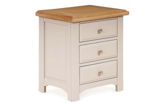 Bellevue Light Grey 3 Drawer Bedside Table