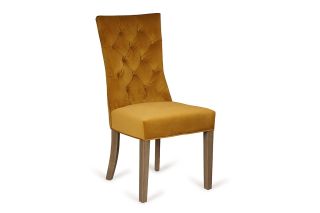 Bellini Gold Velvet Dining Chair Grey Leg