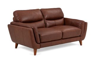 Bianca Brown Leather Sofa - 2 Seater