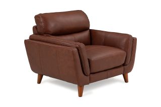 Bianca Brown Leather Armchair
