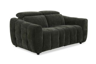 Bohemia Green Fabric 2 Seater Electric Recliner With Head Tilt