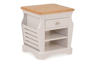 Brighton Light Grey Oak 1 Drawer Magazine Rack