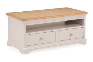 Brighton Light Grey Oak 2 Drawers Coffee Table