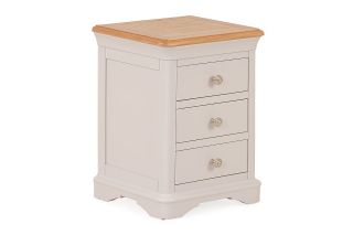 Brighton Light Grey Oak 3 Drawers Bedside Table