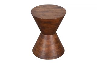 Burrow Hourglass Side Table Walnut Finish