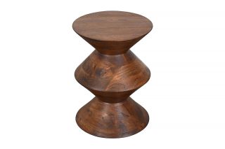 Burrow Zig Zag Side Table Walnut Finish