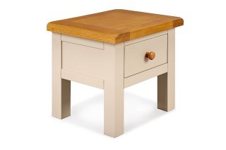 Caravel Light Grey Oak 1 Drawers Side Table