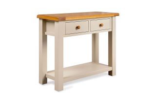 Caravel Light Grey Oak 2 Drawers Console Table