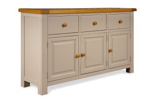 Caravel Light Grey Oak 3 Doors Sideboard