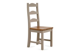 Caravel Light Grey Oak Dining Chair Ladder Back