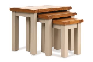 Caravel Light Grey Oak Nest Of Tables