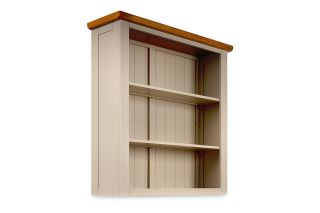 Caravel Light Grey Oak Small Open Hutch With Shelves