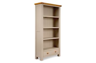 Caravel Light Grey Oak Tall Bookcase