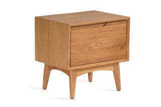 Charlie Oak 1 Drawer Bedside Table