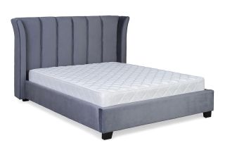 Cloudy Grey Velvet Super King 6ft Bed Frame