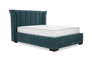 Cloudy Teal Fabric Double 4ft6 Split Base Storage Bed