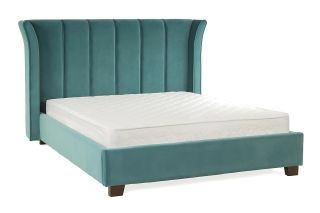 Cloudy Teal Velvet Double 4ft6 Bed Frame
