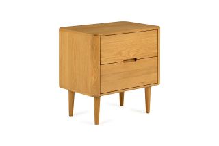 Copenhagen Oak 2 Drawers Bedside Table