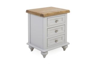 Discovery Grey Oak 3 Drawers Bedside Table