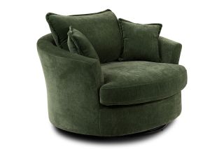 Dove Green Swivel Armchair
