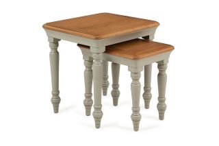 Brighton Sage Grey Oak Nest of Tables