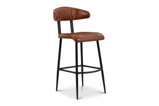 Bronx Leather Bar Stool